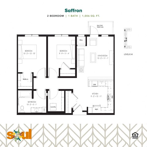 a floor plan of a house with a bedroom and a living room